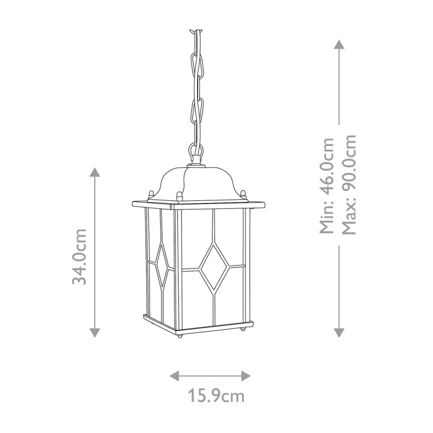 Elstead WX9 - Hanglamp voor Buiten WEXFORD 1xE27/100W/230V IP23v