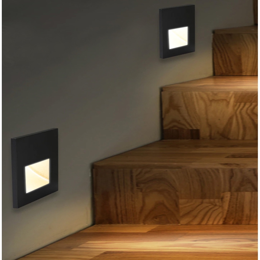 Emithor 70419 - LED Traplicht SUNNY LED/1W/230V 4000K zwart
