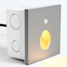 Emithor 70434 - LED Trapverlichting met sensor OLIJF LED/1W/230V grijs