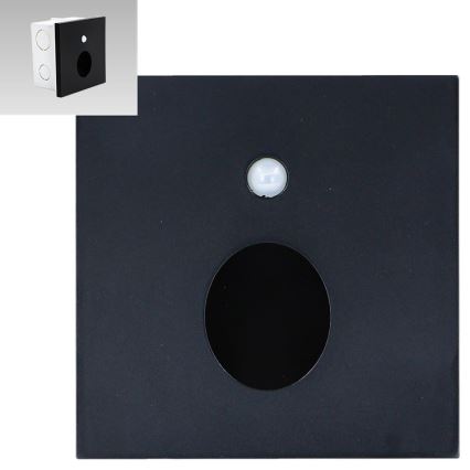 Emithor 70436 - LED-trapverlichting met sensor OLIVE LED/1W/230V 4000K zwart