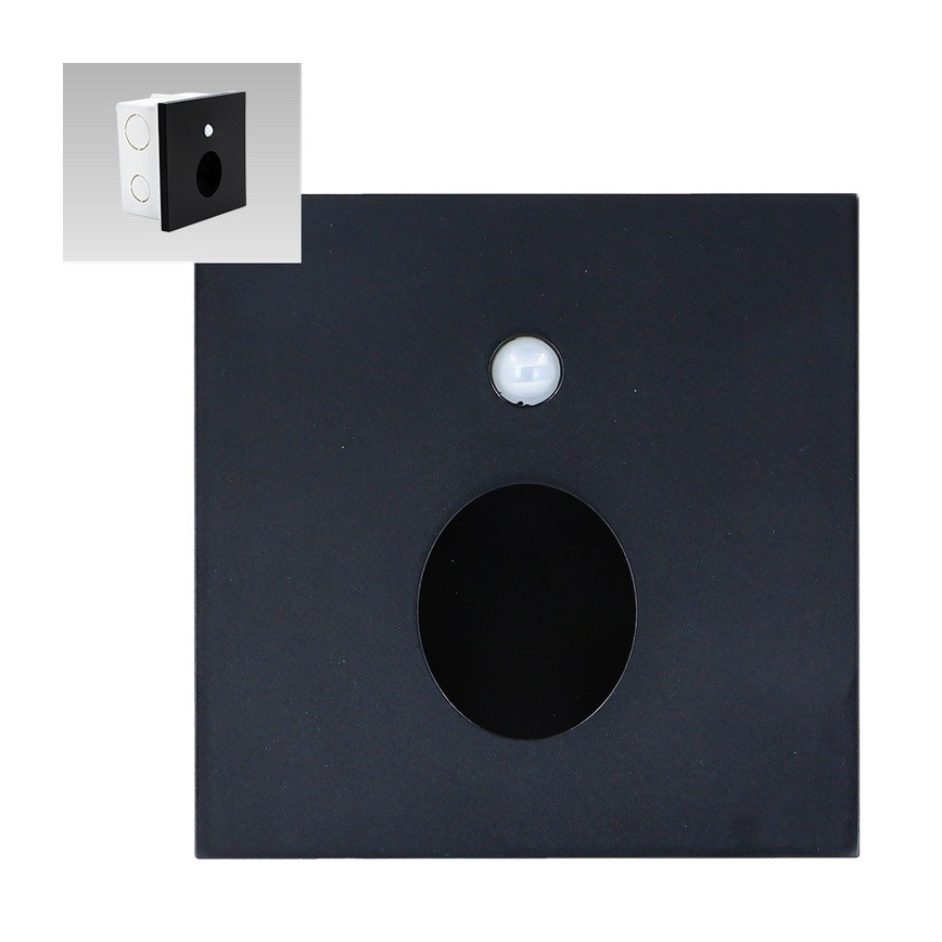 Emithor 70436 - LED-trapverlichting met sensor OLIVE LED/1W/230V 4000K zwart