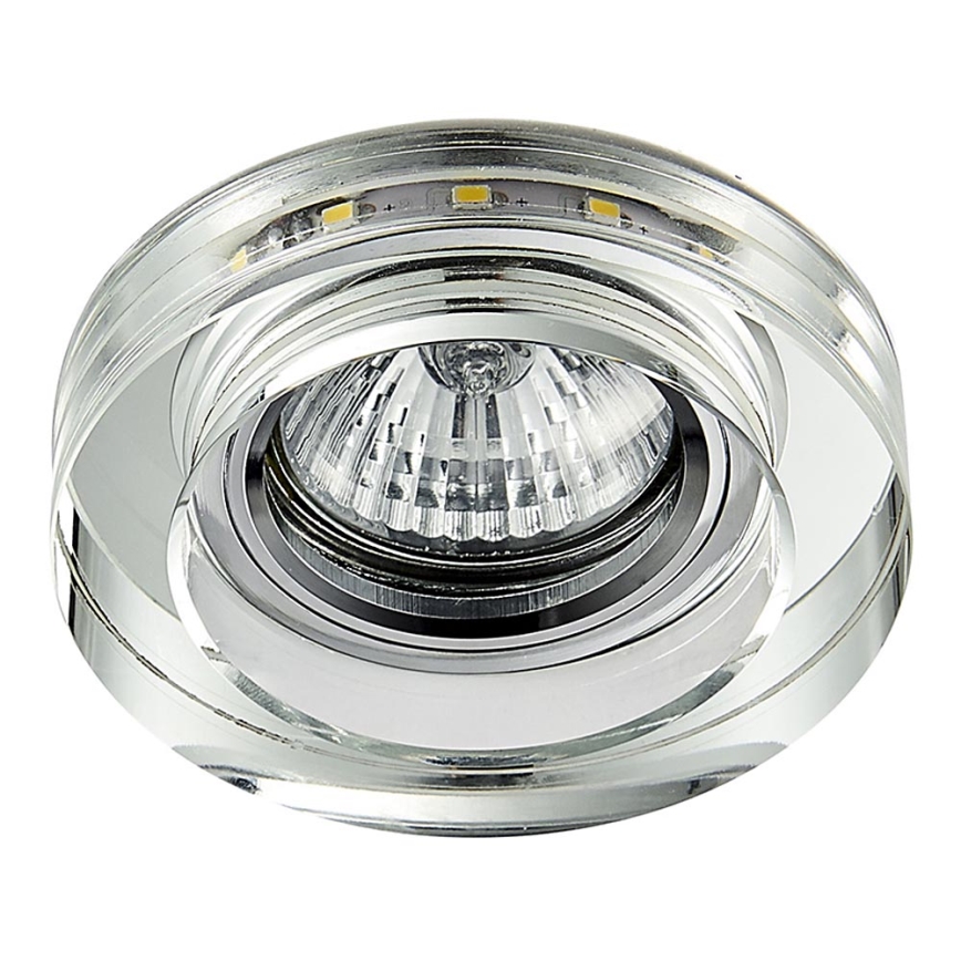 Emithor 71104 - LED inbouwlamp ELEGANT DOUBLE LIGHT GU10/50W + LED/3W STRIP