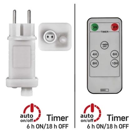 Stroomvoorziening voor connection of Kerstmis lichten 230V IP44 + afstandsbediening