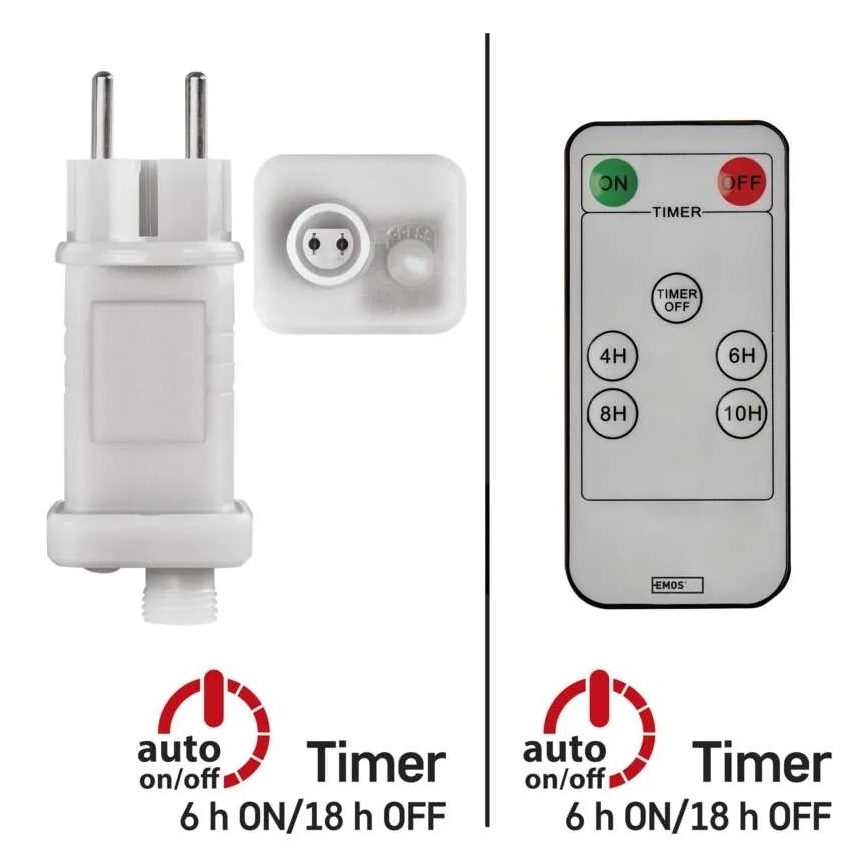 Stroomvoorziening voor connection of Kerstmis lichten 230V IP44 + afstandsbediening