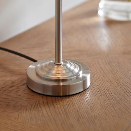 Endon 100646 - Tafellamp HIGHCLERE 1xE14/7W/230V beige/mat chroom Ø 25 cm