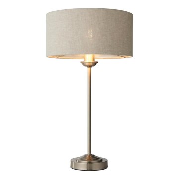 Endon 100646 - Tafellamp HIGHCLERE 1xE14/7W/230V beige/mat chroom Ø 25 cm