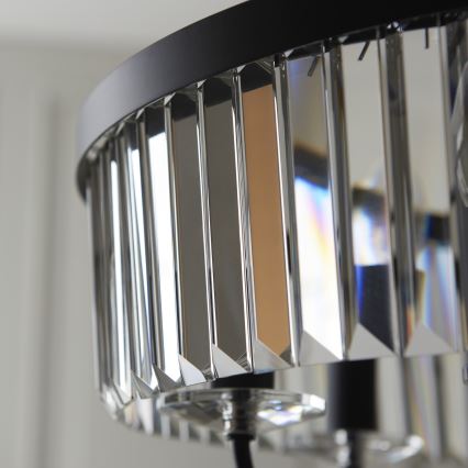 Endon 100711 - Kroonluchter met ketting CHESTERFIELD 6xE14/6W/230V Ø 55 cm zwart