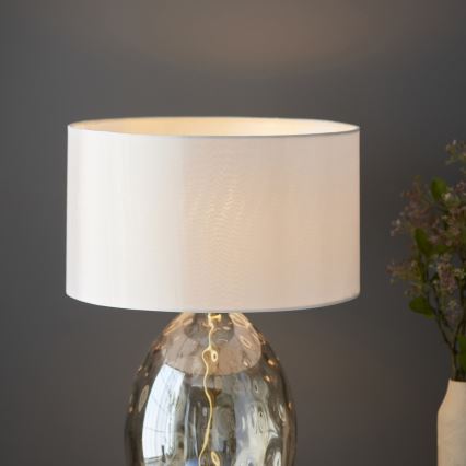 Endon 101150 - Dimbare tafellamp ERIN 1xE27/10W/230V wit/messing/rookbeige