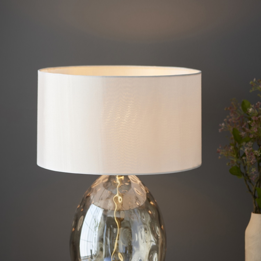 Endon 101150 - Dimbare tafellamp ERIN 1xE27/10W/230V wit/messing/rookbeige