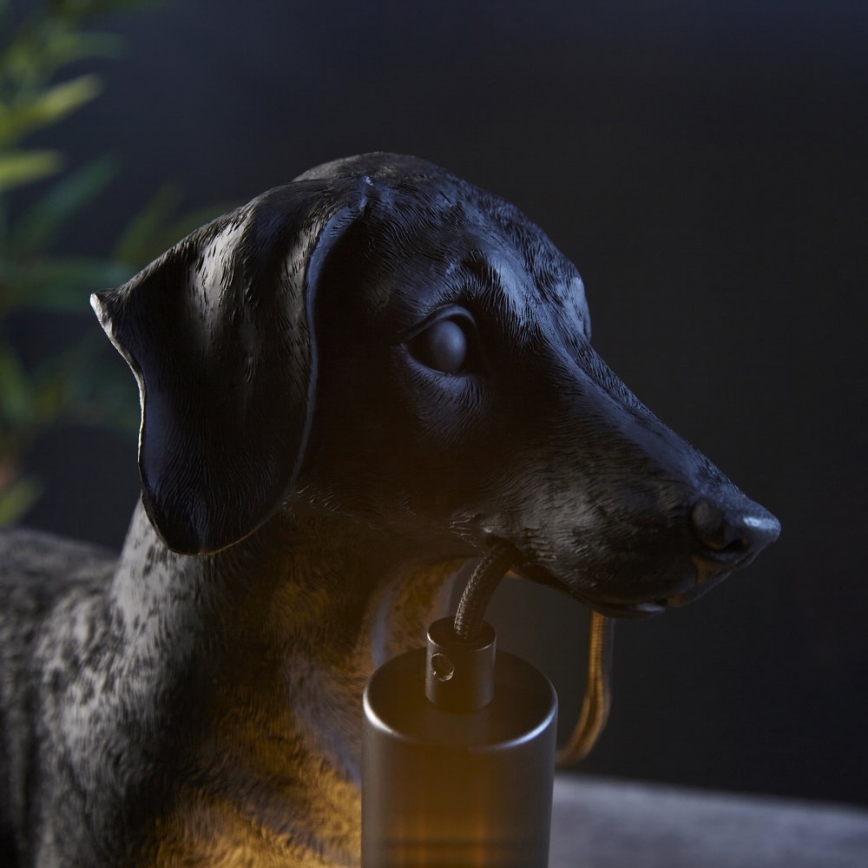 Endon 101188 - Tafellamp DACHSHUND 1xE27/10W/230V zwart