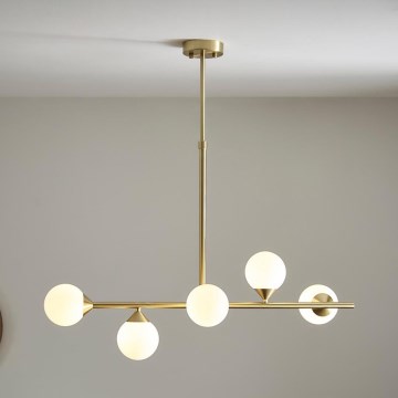 Endon 101347 - Hanglamp OTIS met stang 5xG9/3W/230V goud