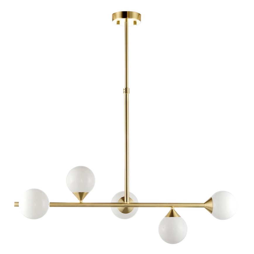 Endon 101347 - Hanglamp OTIS met stang 5xG9/3W/230V goud