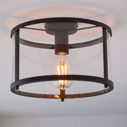 Endon 101540 - Plafondlamp HOPTON 1xE27/10W/230V zwart
