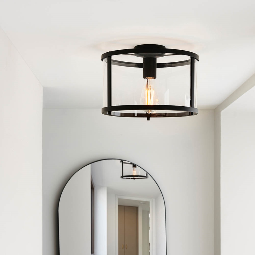 Endon 101540 - Plafondlamp HOPTON 1xE27/10W/230V zwart