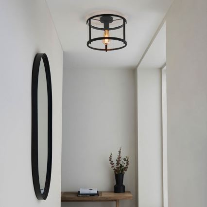 Endon 101540 - Plafondlamp HOPTON 1xE27/10W/230V zwart