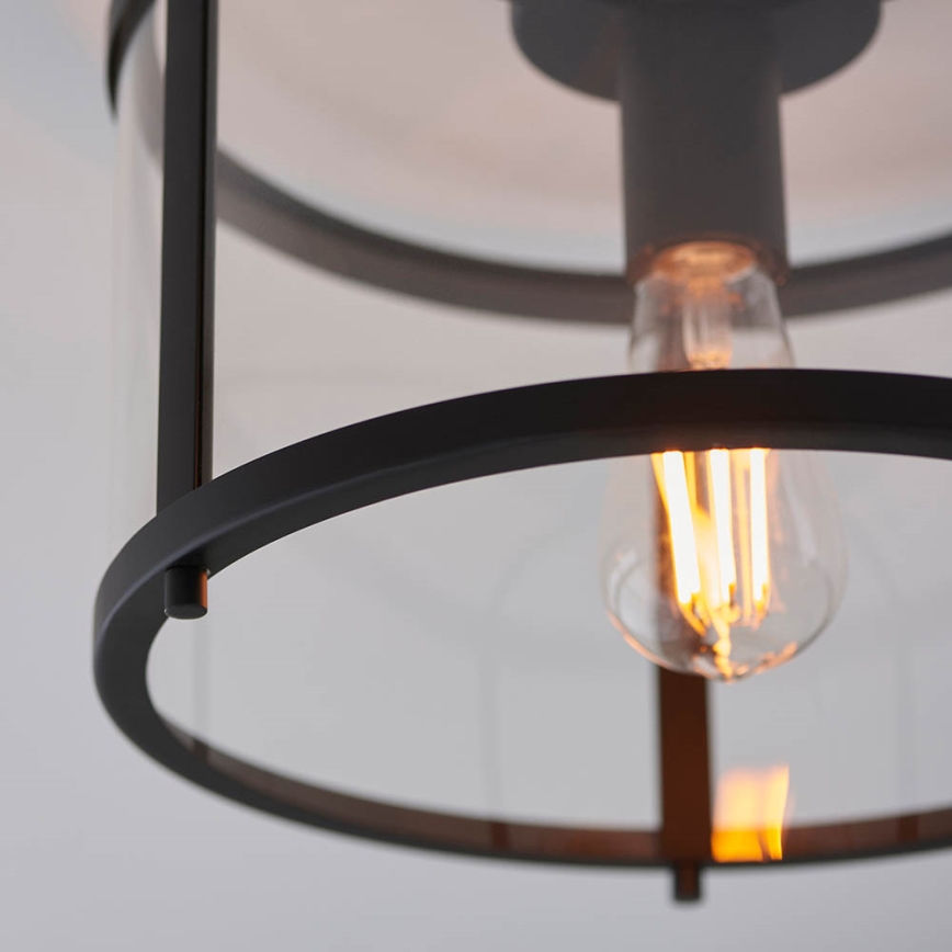 Endon 101540 - Plafondlamp HOPTON 1xE27/10W/230V zwart