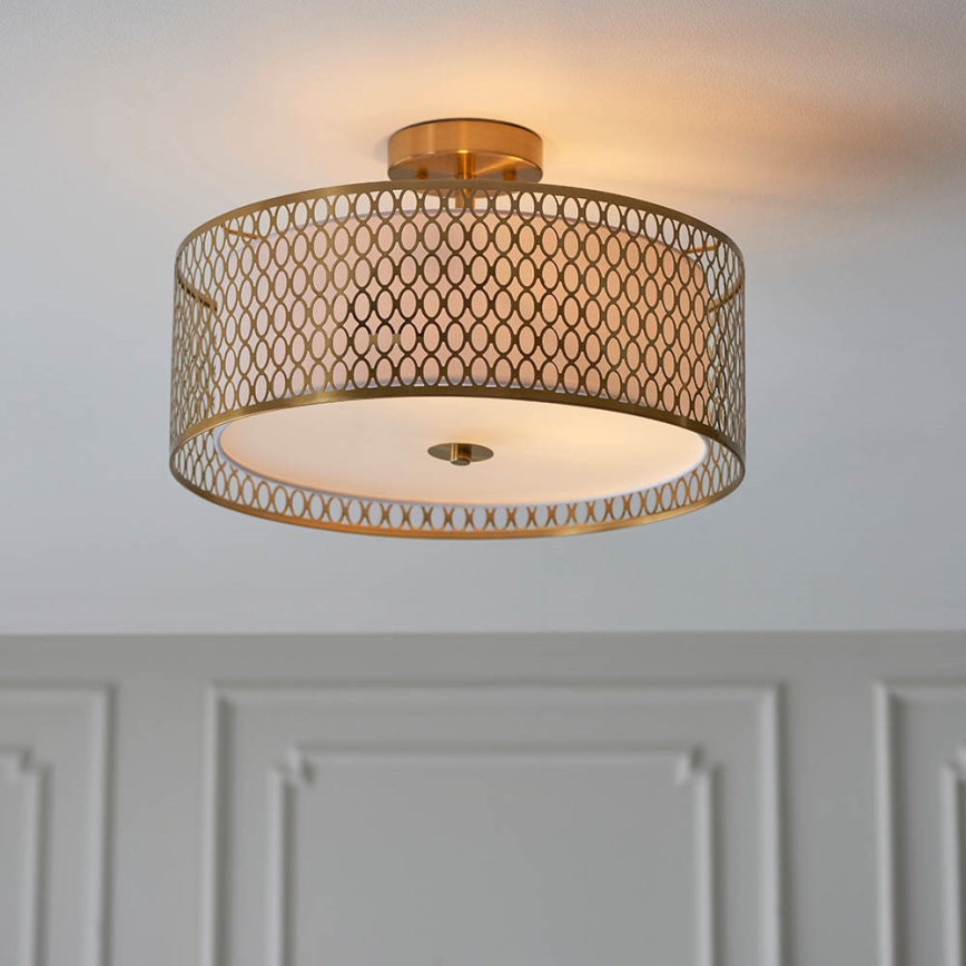 Endon 101568 - Bevestigde hanglamp CORDERO 3xE27/10W/230V goud