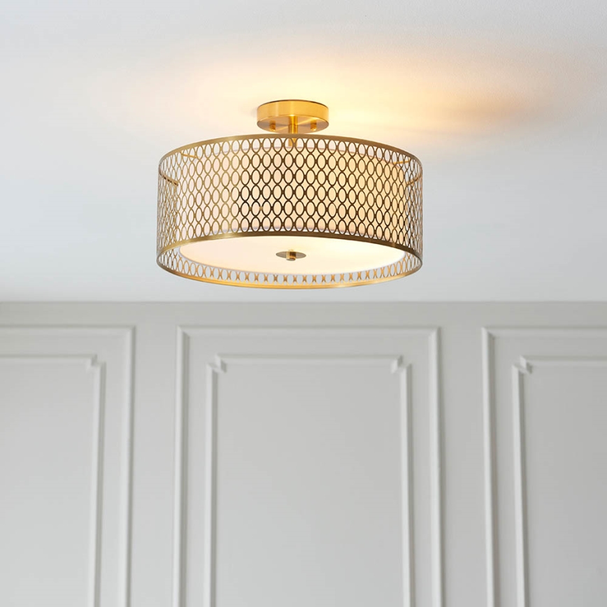 Endon 101568 - Bevestigde hanglamp CORDERO 3xE27/10W/230V goud