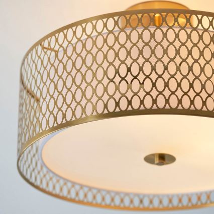 Endon 101568 - Bevestigde hanglamp CORDERO 3xE27/10W/230V goud