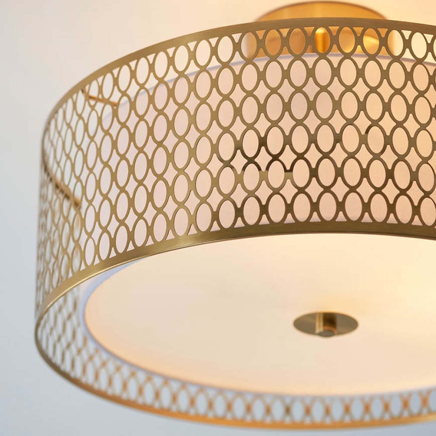Endon 101568 - Bevestigde hanglamp CORDERO 3xE27/10W/230V goud