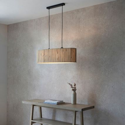 Endon 101692 - Hanglamp aan een koord LONGSHORE 2xE27/10W/230V beige