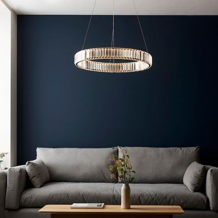 Endon 102255 - Dimbare pendellamp aan kabel LAGUNA LED/36W/230V glanzend chroom