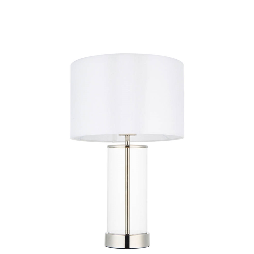 Endon 102674 - Dimbare tafellamp LESSINA 1xE27/10W/230V hoogglans chroom/wit