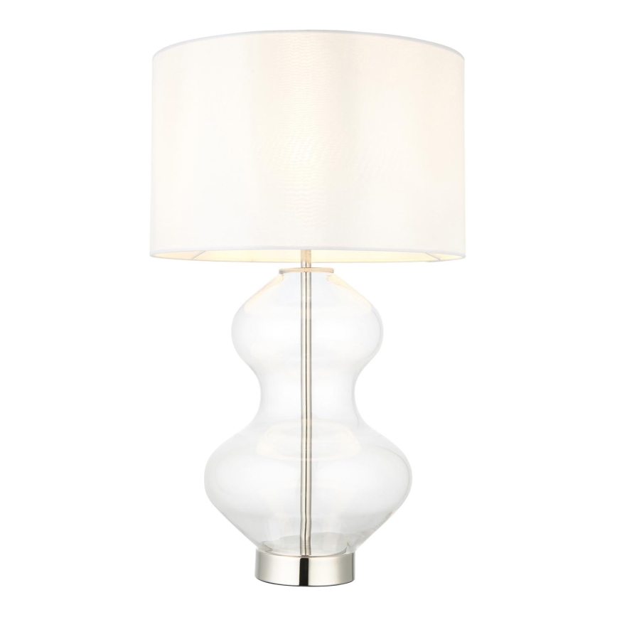 Endon 102676 - Dimbare tafellamp KELDA 1xE27/10W/230V wit/mat chroom