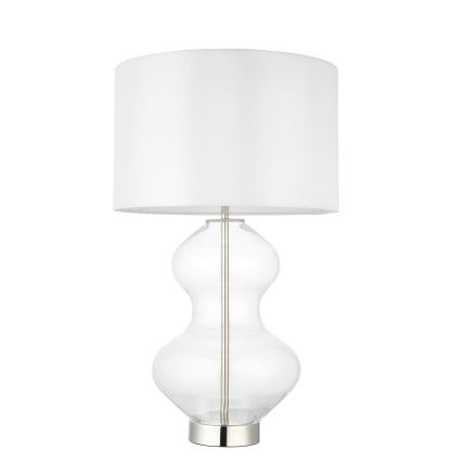 Endon 102676 - Dimbare tafellamp KELDA 1xE27/10W/230V wit/mat chroom