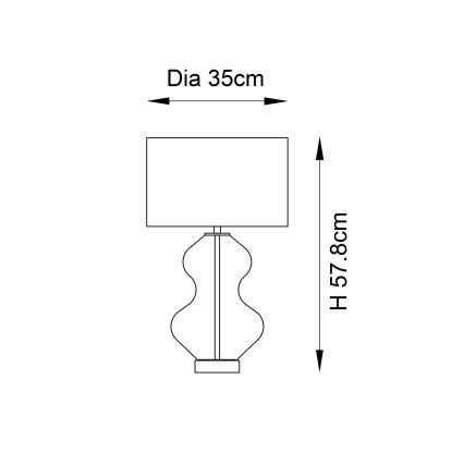 Endon 102676 - Dimbare tafellamp KELDA 1xE27/10W/230V wit/mat chroom
