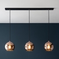 Endon 102929 - Hanglamp aan een koord BOLI 3xE27/10W/230V zwart/gerookt bruin