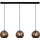 Endon 102929 - Hanglamp aan een koord BOLI 3xE27/10W/230V zwart/gerookt bruin