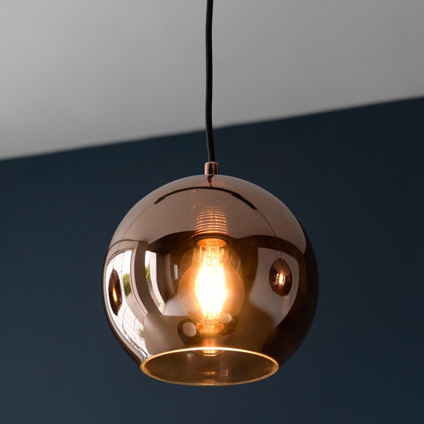 Endon 102929 - Hanglamp aan een koord BOLI 3xE27/10W/230V zwart/gerookt bruin
