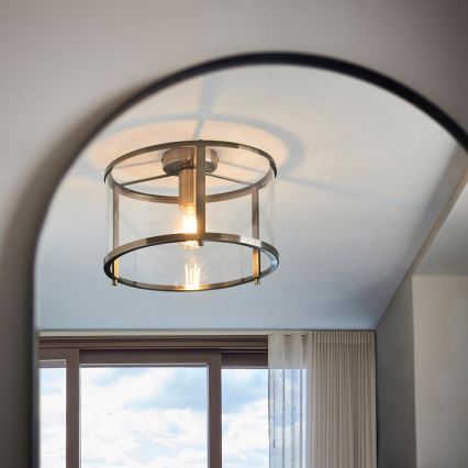 Endon 103112 - Plafondlamp HOPTON 1xE27/10W/230V mat chroom