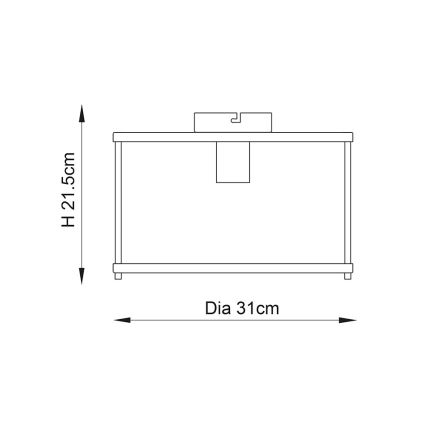 Endon 103112 - Plafondlamp HOPTON 1xE27/10W/230V mat chroom
