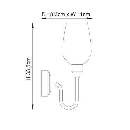 Endon 103316 - Wandlamp STOURTON 1xE14/6W/230V glanzend chroom
