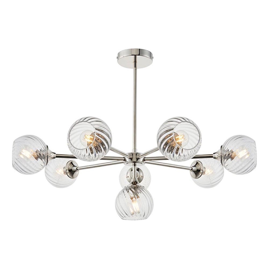 Endon 104051 - Kroonluchter met stang ALLEGRA 8xE14/7W/230V glanzend chroom