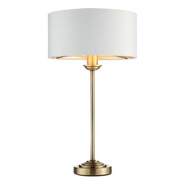 Endon 104054 - Tafellamp HIGHCLERE 1xE14/7W/230V wit/messing diameter 25 cm