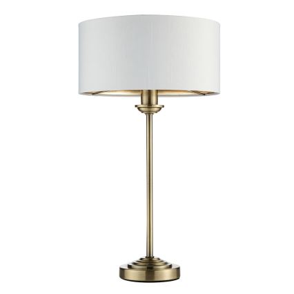 Endon 104054 - Tafellamp HIGHCLERE 1xE14/7W/230V wit/messing diameter 25 cm
