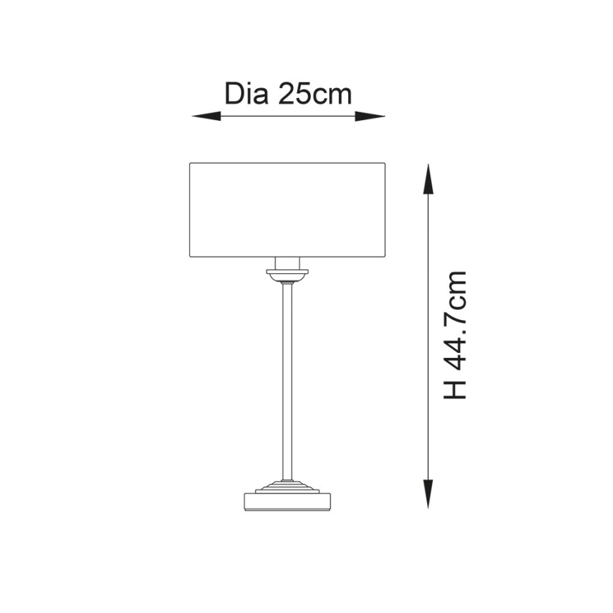 Endon 104054 - Tafellamp HIGHCLERE 1xE14/7W/230V wit/messing diameter 25 cm