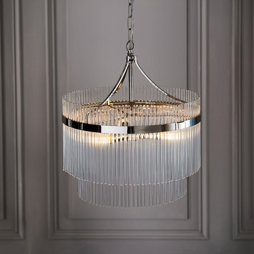 Endon 104113 - Kroonluchter aan ketting MARIETTA 3xE14/7W/230V glanzend chroom