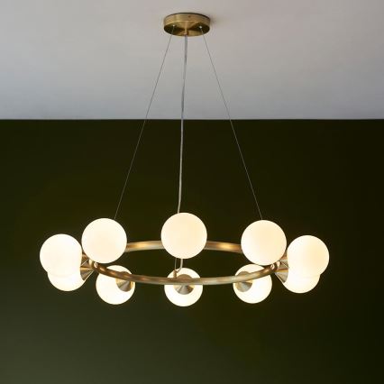 Endon 106008 - Hanglamp OTIS met kabel 10xG9/3W/230V goudkleurig