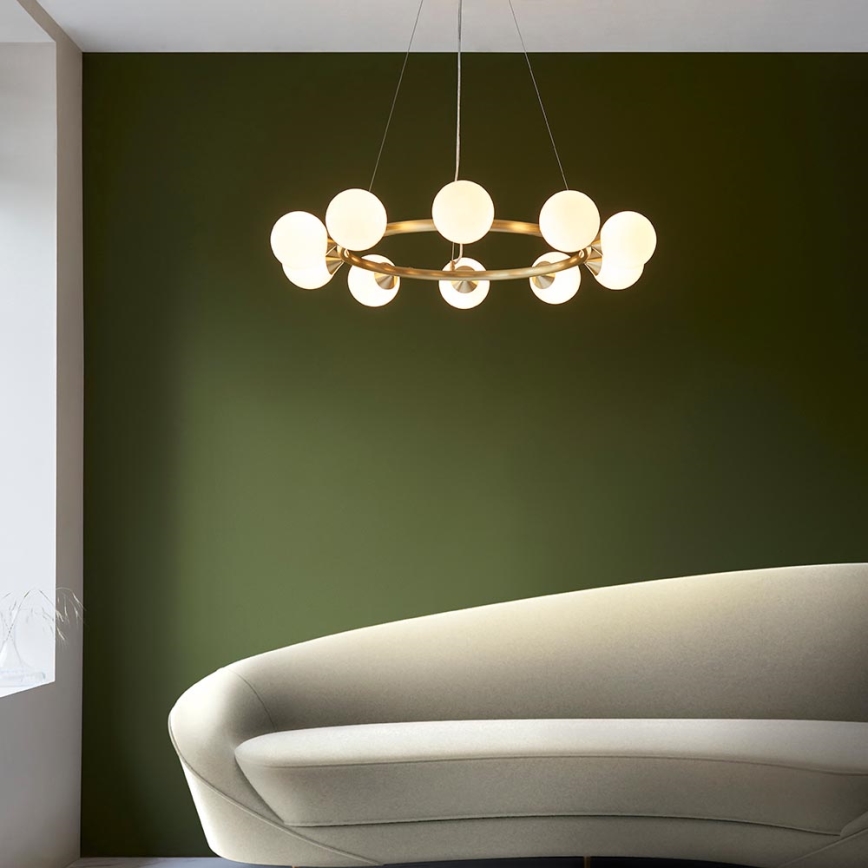 Endon 106008 - Hanglamp OTIS met kabel 10xG9/3W/230V goudkleurig