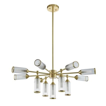 Endon 106256 - Hanglamp met vaste pendel TOUR 13xG9/3W/230V messing