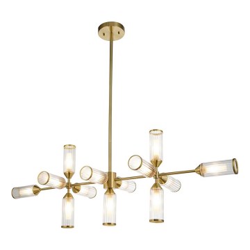Endon 106259 - Hanglamp met vaste pendel TOUR 13xG9/3W/230V messing