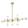 Endon 106259 - Hanglamp met vaste pendel TOUR 13xG9/3W/230V messing
