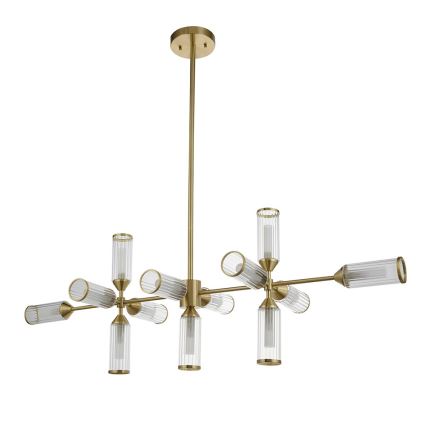 Endon 106259 - Hanglamp met vaste pendel TOUR 13xG9/3W/230V messing