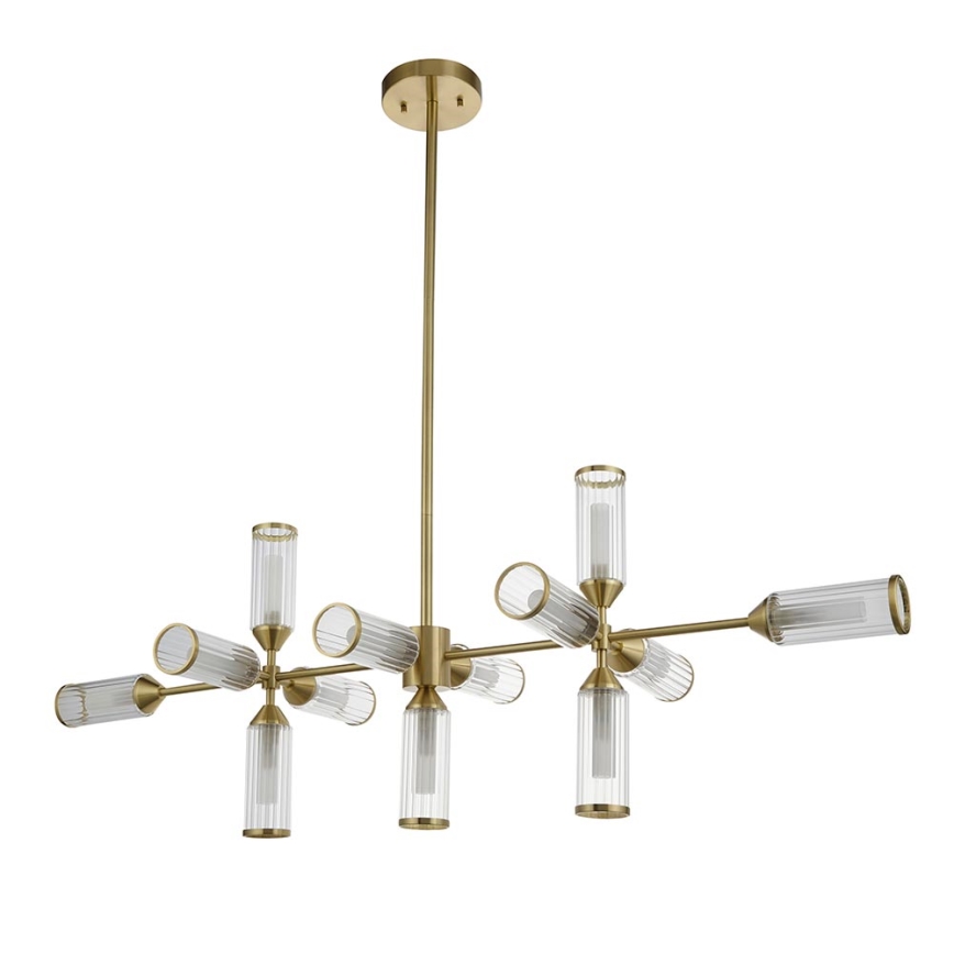 Endon 106259 - Hanglamp met vaste pendel TOUR 13xG9/3W/230V messing