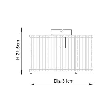 Endon 106265 - Plafondlamp RIDGETON 1xE27/10W/230V messing