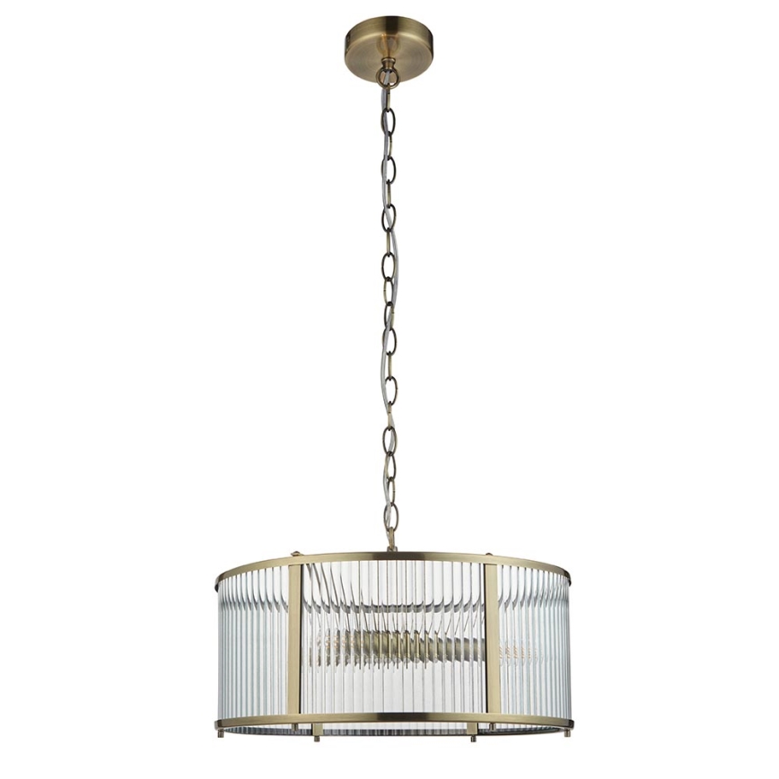 Endon 106282 - Kroonluchter met ketting RIDGETON 3xE14/6W/230V messing
